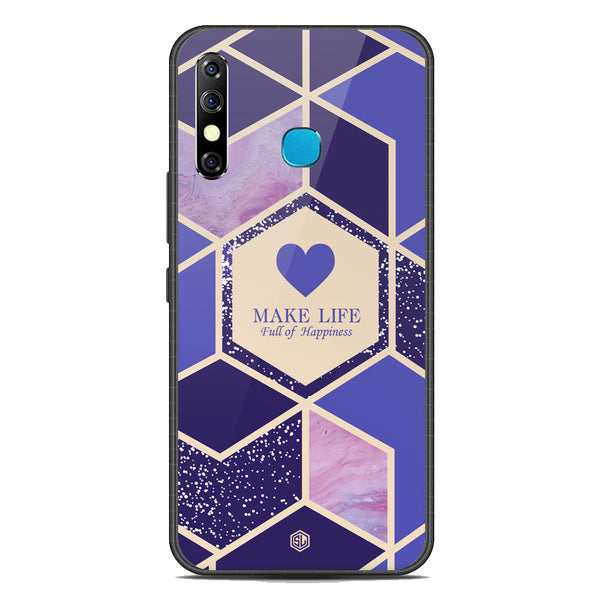 Happiness Series Soft Phone Case - Premium Glass Case - Design 2 - Infinix Hot 8