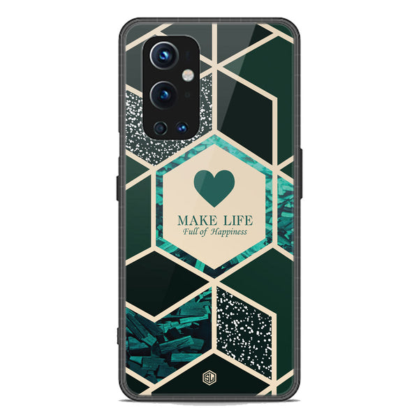 Happiness Series Soft Phone Case - Premium Glass Case - Design 4 - OnePlus 9 Pro