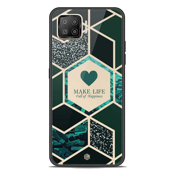 Happiness Series Soft Phone Case - Premium Glass Case - Design 4 - Oppo A93