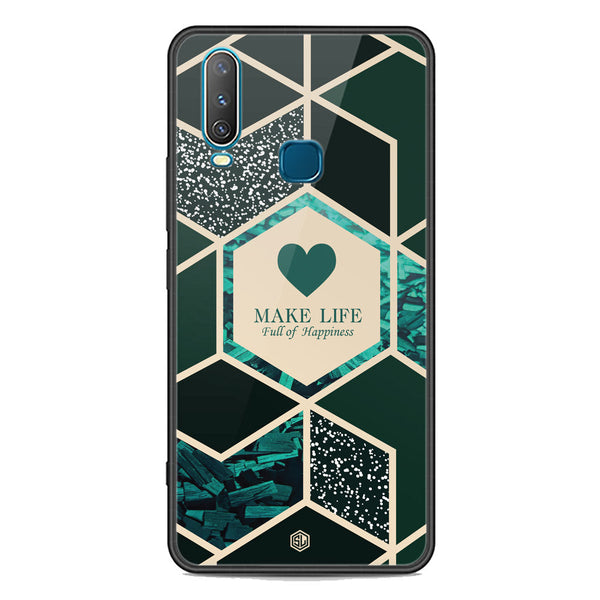 Happiness Series Soft Phone Case - Premium Glass Case - Design 4 - Vivo Y17