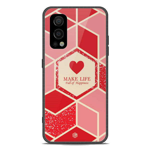 Happiness Series Soft Phone Case - Premium Glass Case - Design 5 - OnePlus Nord 2