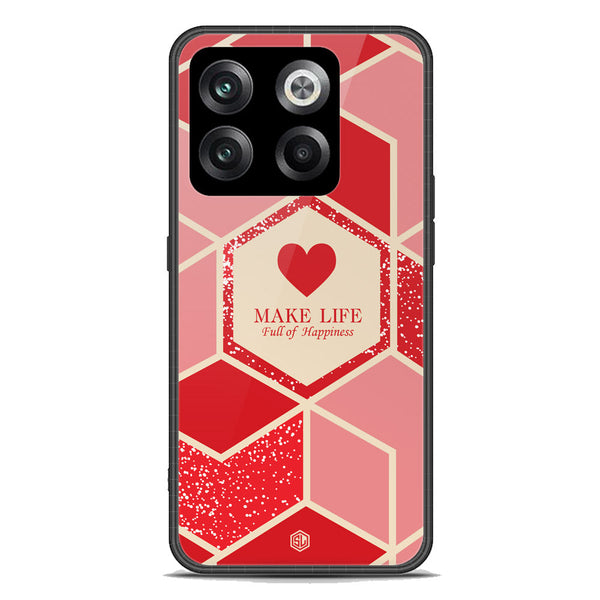 Happiness Series Soft Phone Case - Premium Glass Case - Design 5 - OnePlus Ace Pro