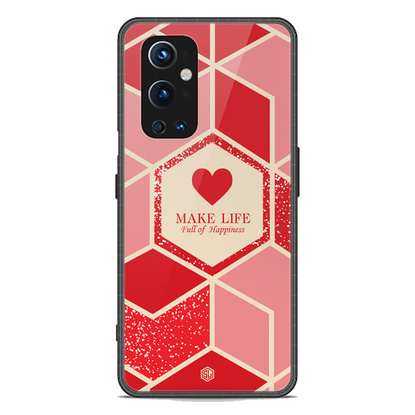 Happiness Series Soft Phone Case - Premium Glass Case - Design 5 - OnePlus 9 Pro