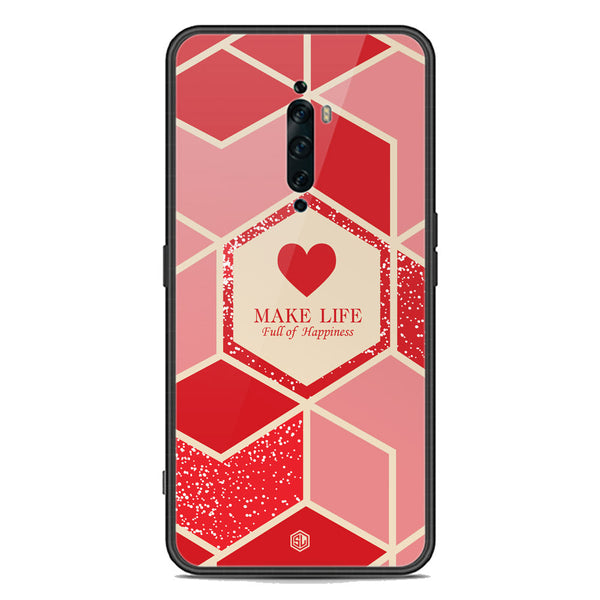 Happiness Series Soft Phone Case - Premium Glass Case - Design 5 - Oppo Reno 2Z