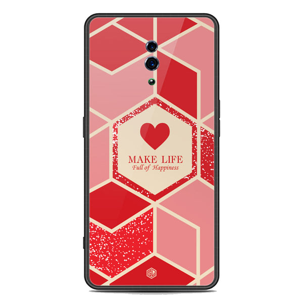 Happiness Series Soft Phone Case - Premium Glass Case - Design 5 - Oppo Reno