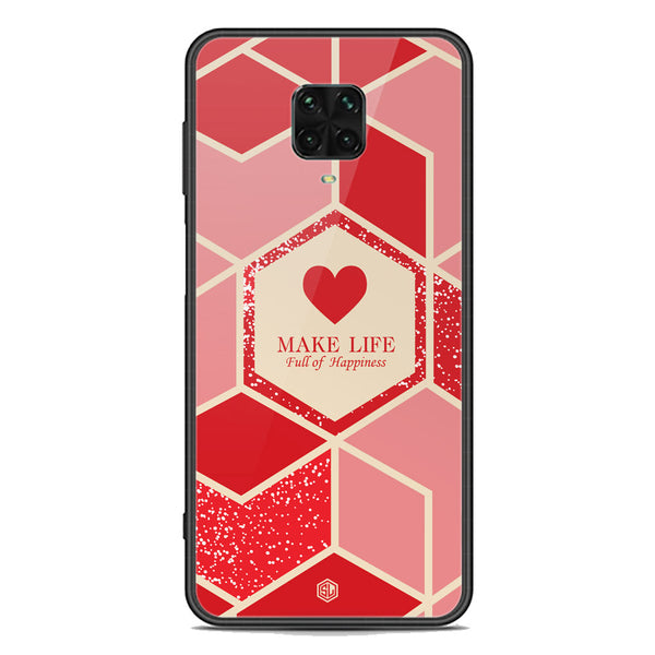 Happiness Series Soft Phone Case - Premium Glass Case - Design 5 - Xiaomi Redmi Note 9 Pro