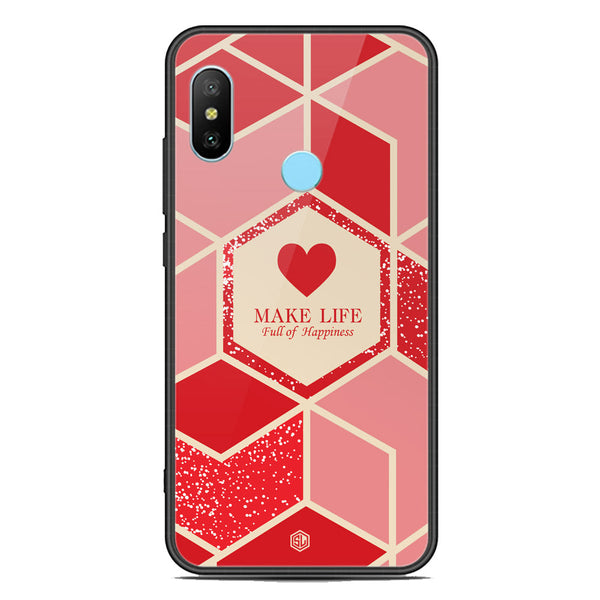 Happiness Series Soft Phone Case - Premium Glass Case - Design 5 - Xiaomi Redmi Note 6