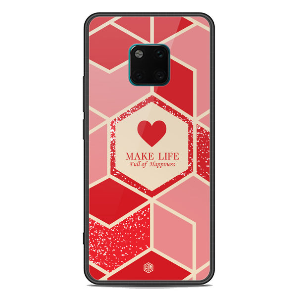 Happiness Series Soft Phone Case - Premium Glass Case - Design 5 - Huawei Mate 20 Pro