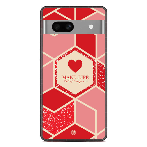 Happiness Series Soft Phone Case - Metal Case - Design 5 - Google Pixel 7a