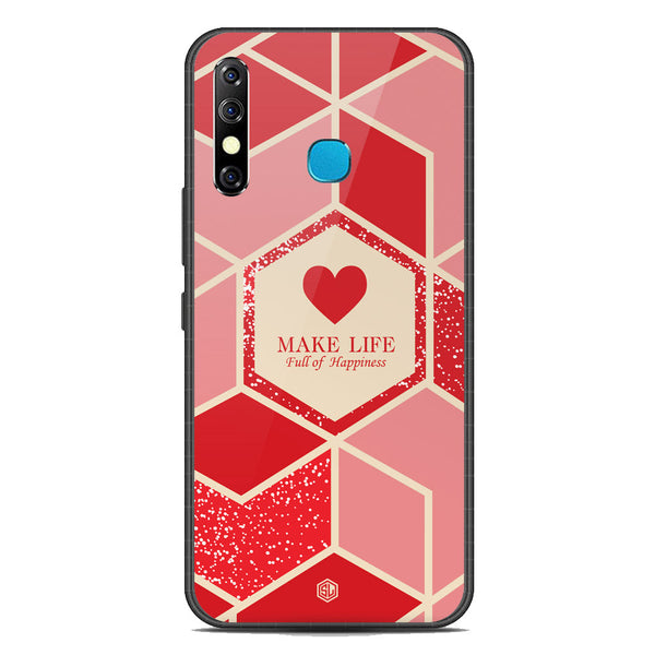 Happiness Series Soft Phone Case - Premium Glass Case - Design 5 - Infinix Hot 8