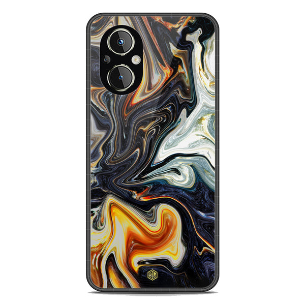 Marble Series Soft Phone Case - Premium Glass Case - Design 1 - Oppo F21 Pro 5G