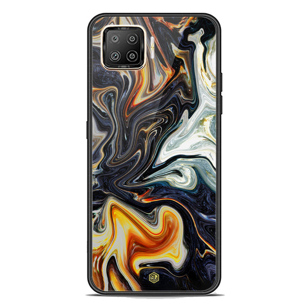 Marble Series Soft Phone Case - Premium Glass Case - Design 1 - Oppo F17