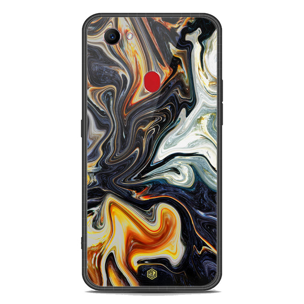 Marble Series Soft Phone Case - Premium Glass Case - Design 1 - Oppo F7