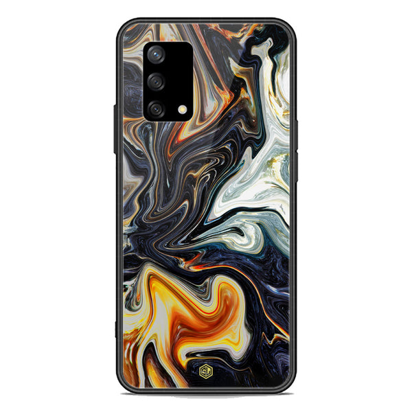 Marble Series Soft Phone Case - Premium Glass Case - Design 1 - Oppo A95