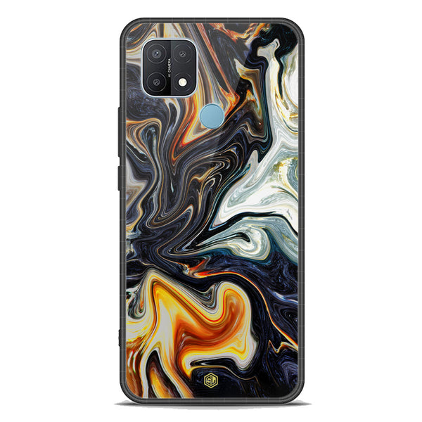 Marble Series Soft Phone Case - Premium Glass Case - Design 1 - Oppo A35