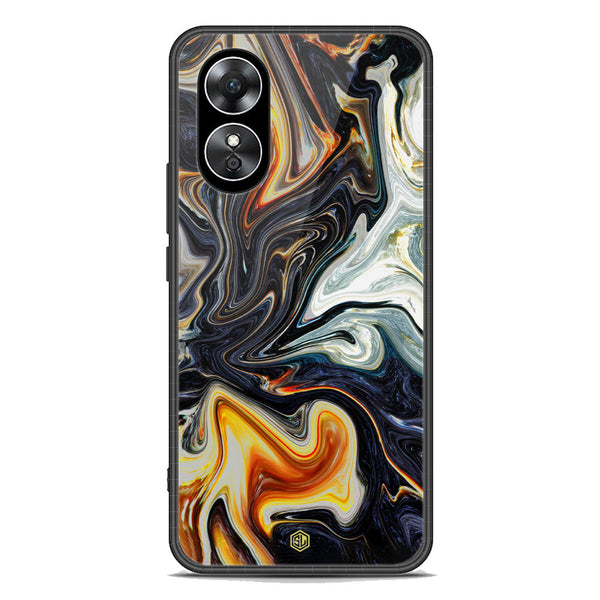 Marble Series Soft Phone Case - Premium Glass Case - Design 1 - Oppo A17