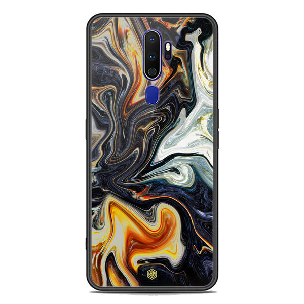 Marble Series Soft Phone Case - Premium Glass Case - Design 1 - Oppo A9 2020