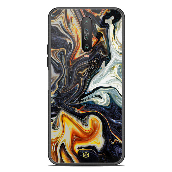 Marble Series Soft Phone Case - Premium Glass Case - Design 1 - Xiaomi Poco X2