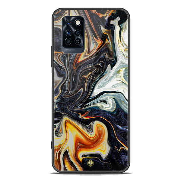 Marble Series Soft Phone Case - Premium Glass Case - Design 1 - Infinix Note 10 Pro