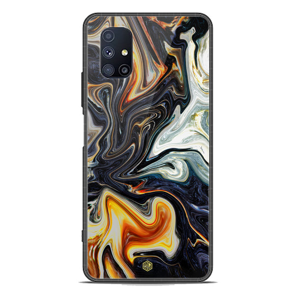 Marble Series Soft Phone Case - Premium Glass Case - Design 1 - Samsung Galaxy M51