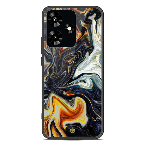 Marble Series Soft Phone Case - Premium Glass Case - Design 1 - Infinix Hot 30