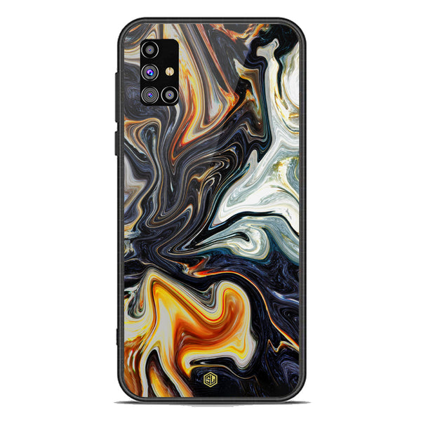 Marble Series Soft Phone Case - Premium Glass Case - Design 1 - Samsung Galaxy M31s