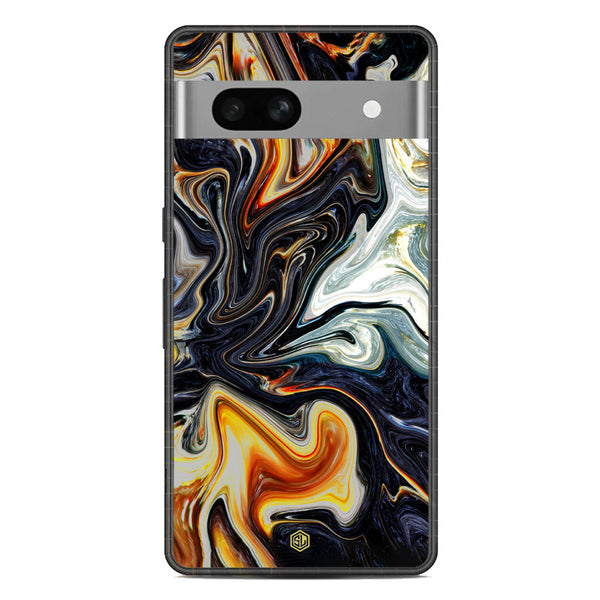 Marble Series Soft Phone Case - Metal Case - Design 1 - Google Pixel 7a