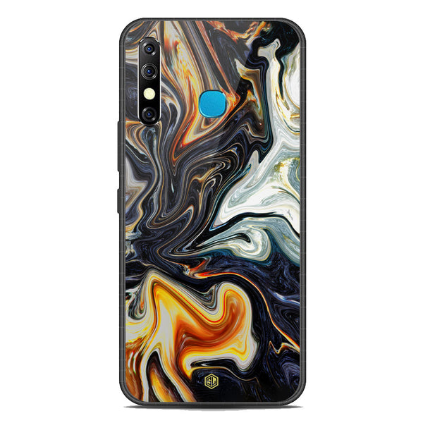 Marble Series Soft Phone Case - Premium Glass Case - Design 1 - Infinix Hot 8