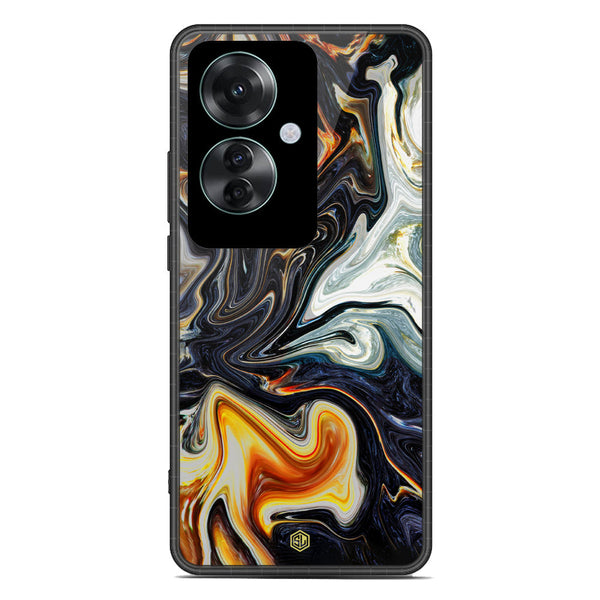 Marble Series Soft Phone Case - Premium Glass Case - Design 1 - Oppo Reno 11F