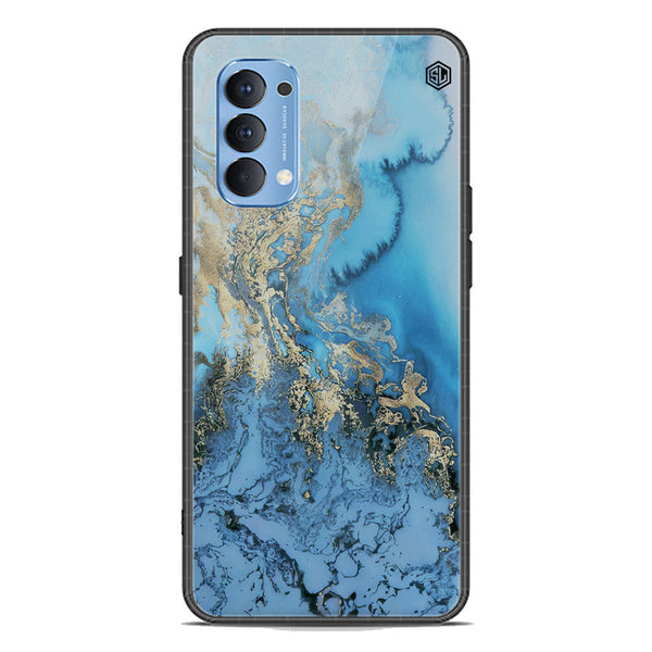 Marble Series Soft Phone Case - Premium Glass Case - Design 2 - Oppo Reno 4