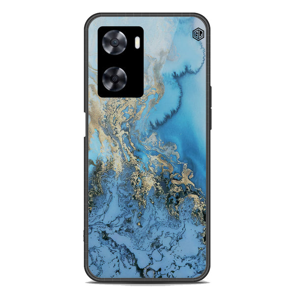 Marble Series Soft Phone Case - Premium Glass Case - Design 2 - Oppo A77s