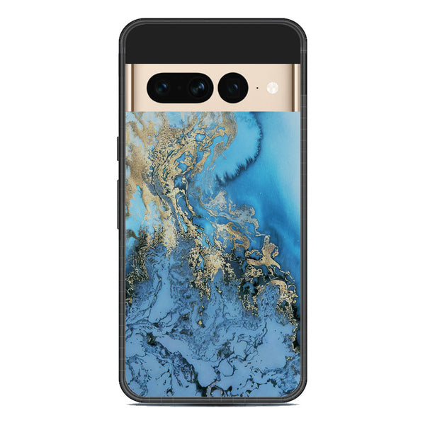 Marble Series Soft Phone Case - Metal Case - Design 2 - Google Pixel 7 Pro