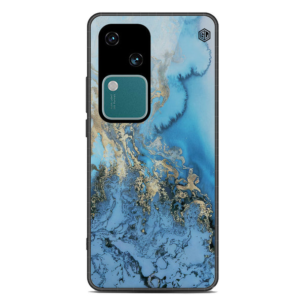 Marble Series Soft Phone Case - Premium Glass Case - Design 2 - Vivo S18