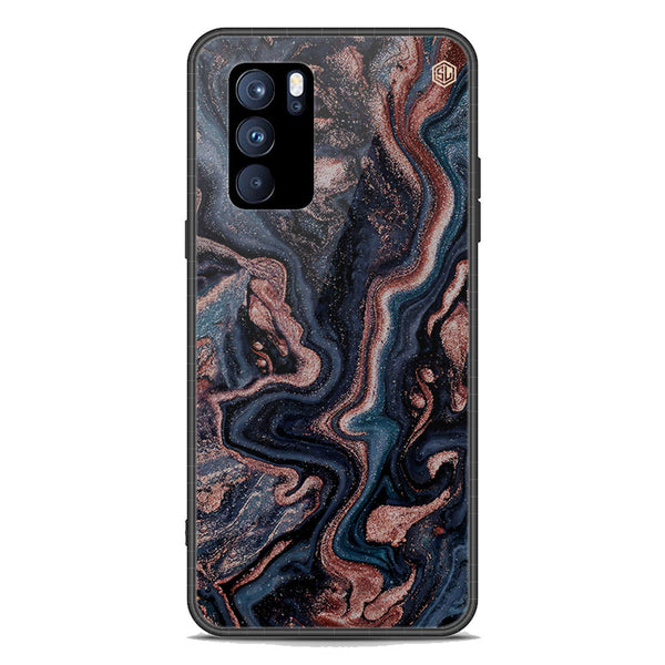 Marble Series Soft Phone Case - Premium Glass Case - Design 4 - Oppo Reno 6 Pro 5G