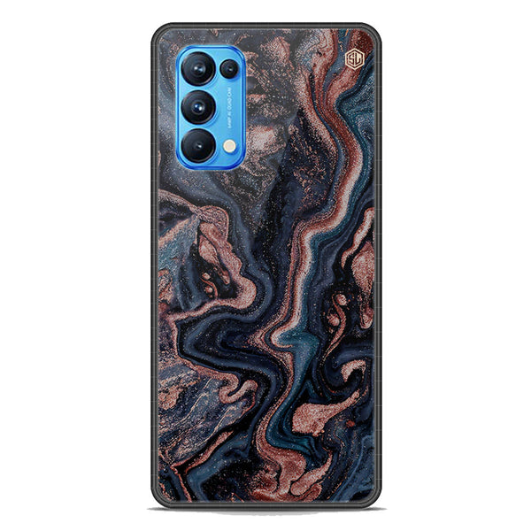 Marble Series Soft Phone Case - Premium Glass Case - Design 4 - Oppo Reno 5 Pro 5G