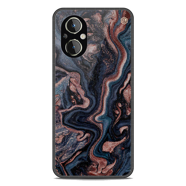 Marble Series Soft Phone Case - Premium Glass Case - Design 4 - Oppo F21 Pro 5G