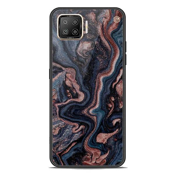 Marble Series Soft Phone Case - Premium Glass Case - Design 4 - Oppo F17