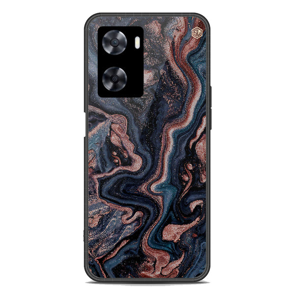 Marble Series Soft Phone Case - Premium Glass Case - Design 4 - Oppo A77s