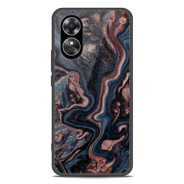 Marble Series Soft Phone Case - Premium Glass Case - Design 4 - Oppo A17