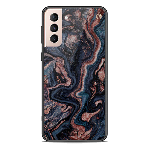 Marble Series Soft Phone Case - Premium Glass Case - Design 4 - Samsung Galaxy S21 Plus 5G