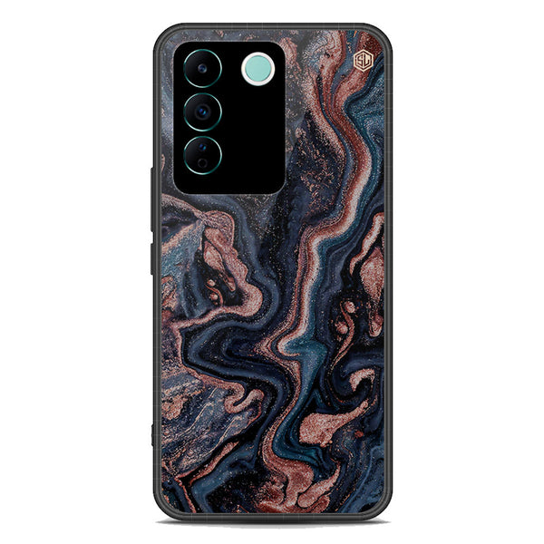 Marble Series Soft Phone Case - Premium Glass Case - Design 4 - Vivo S16e