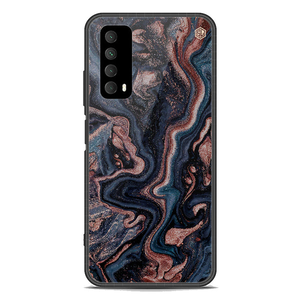 Marble Series Soft Phone Case - Premium Glass Case - Design 4 - Huawei Y7a