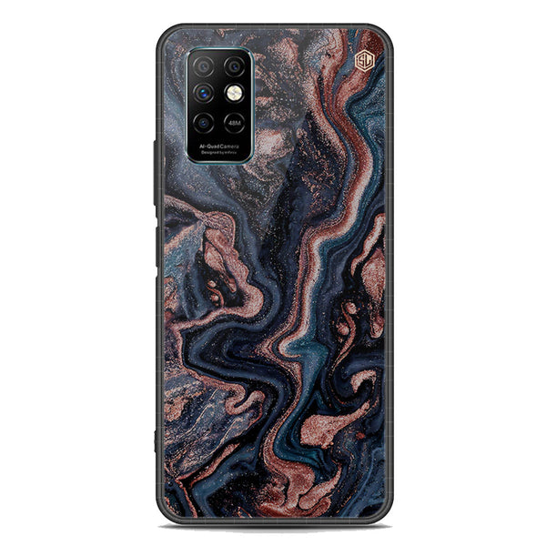 Marble Series Soft Phone Case - Premium Glass Case - Design 4 - Infinix Note 8i