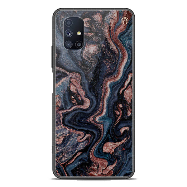 Marble Series Soft Phone Case - Premium Glass Case - Design 4 - Samsung Galaxy M51