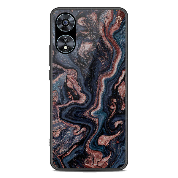 Marble Series Soft Phone Case - Premium Glass Case - Design 4 - Oppo A58 4G