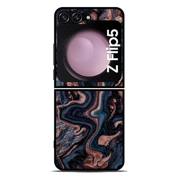 Marble Series Soft Phone Case - Metal Case - Design 4 - Samsung Galaxy Z Flip 5 5G