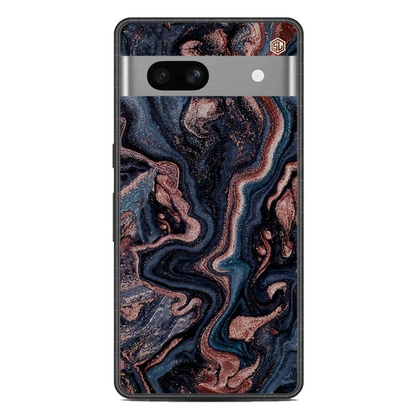 Marble Series Soft Phone Case - Metal Case - Design 4 - Google Pixel 7a