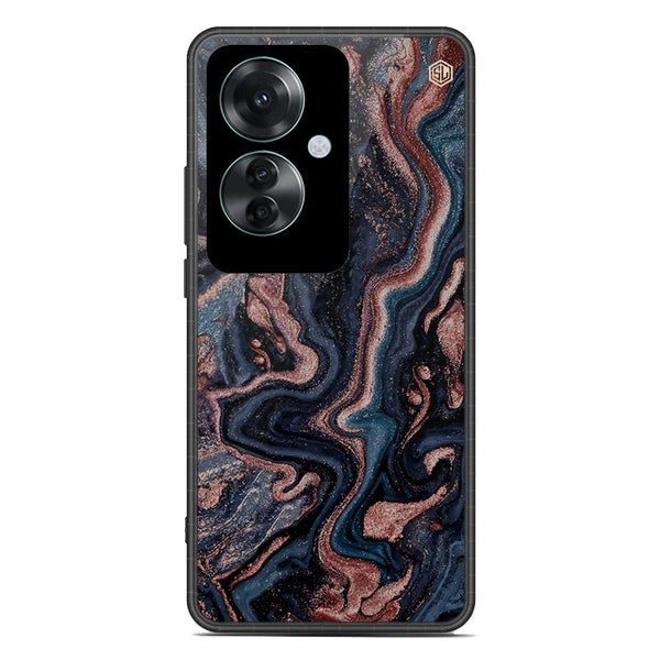 Marble Series Soft Phone Case - Premium Glass Case - Design 4 - Oppo Reno 11F