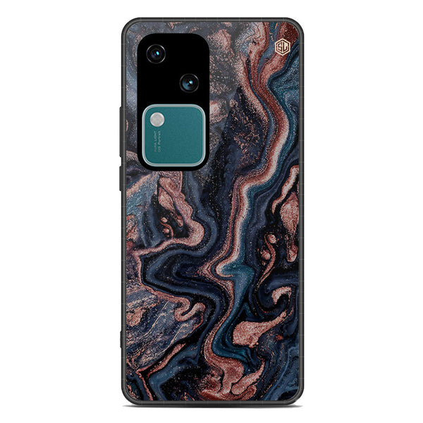 Marble Series Soft Phone Case - Premium Glass Case - Design 4 - Vivo S18