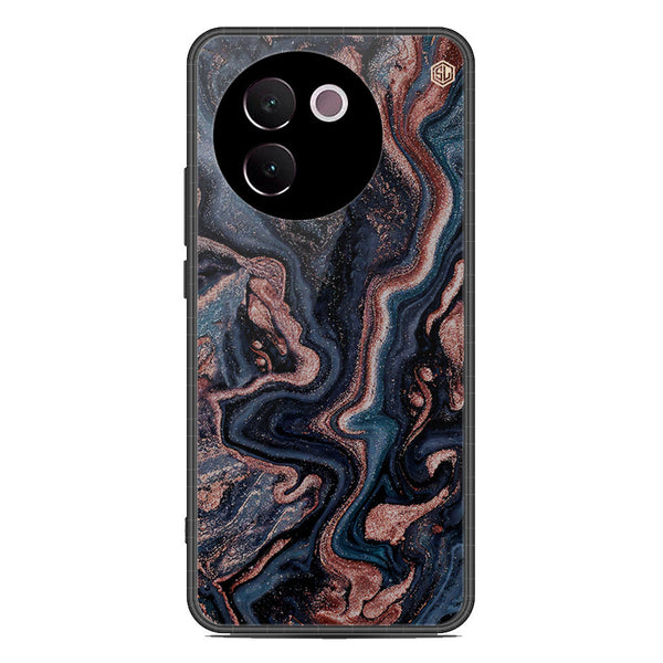 Marble Series Soft Phone Case - Premium Glass Case - Design 4 - Vivo V30e